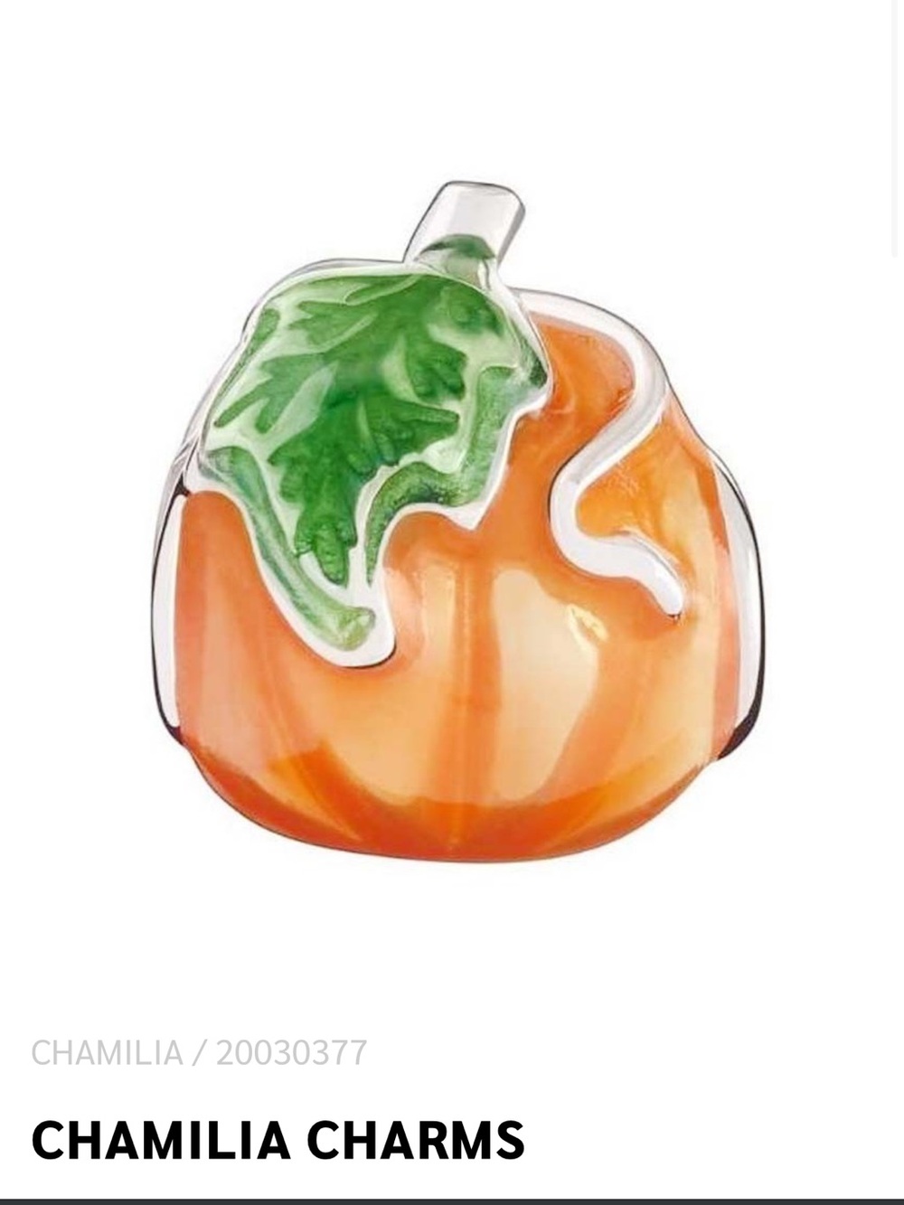 Chamilia pumpkin charm